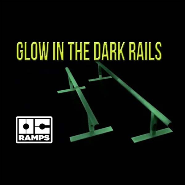 Glow in the Dark Round Skateboard Rail by OC Ramps