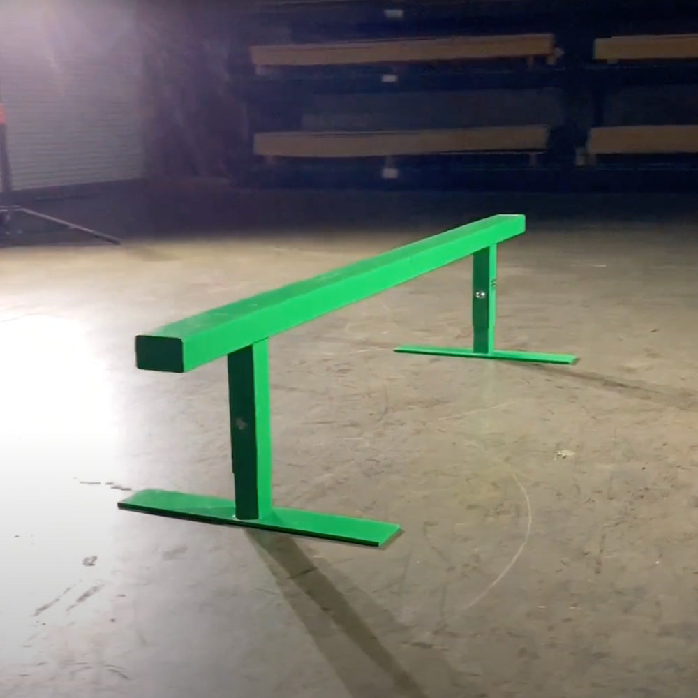 6ft Green Monster Flat Skateboard Rail by OC Ramps